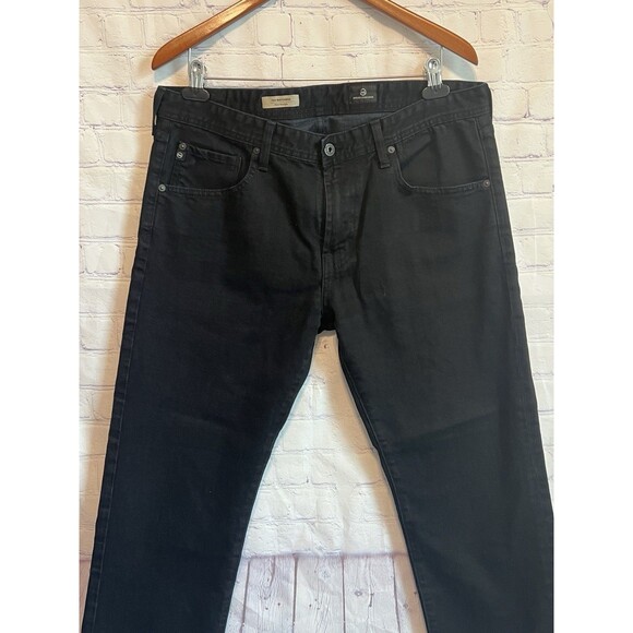 AG Adriano Goldschmied Jeans Mens 36x34 Black The Matchbox Slim Straight Leg - Picture 2 of 12